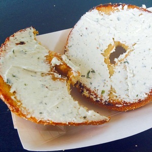 Vegan Chive Bagel @ Planet Yum